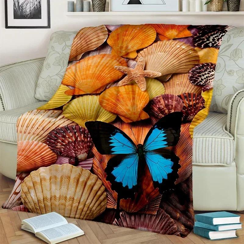 Cartoon Dream Butterfly Flower Blanket,Soft Throw Blanket for Home Bedroom Bed Sofa Picnic Travel Office Rest Nap Cover Blanket