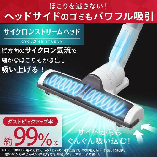 Iris Ohyama Vacuum Cleaner Cordless Ultra Thin Lightweight Handy Paper Pack Stick Cleaner Lightweight 1.3kg 2WAY Equipped with Dust Sensor SBD-74-W Wh