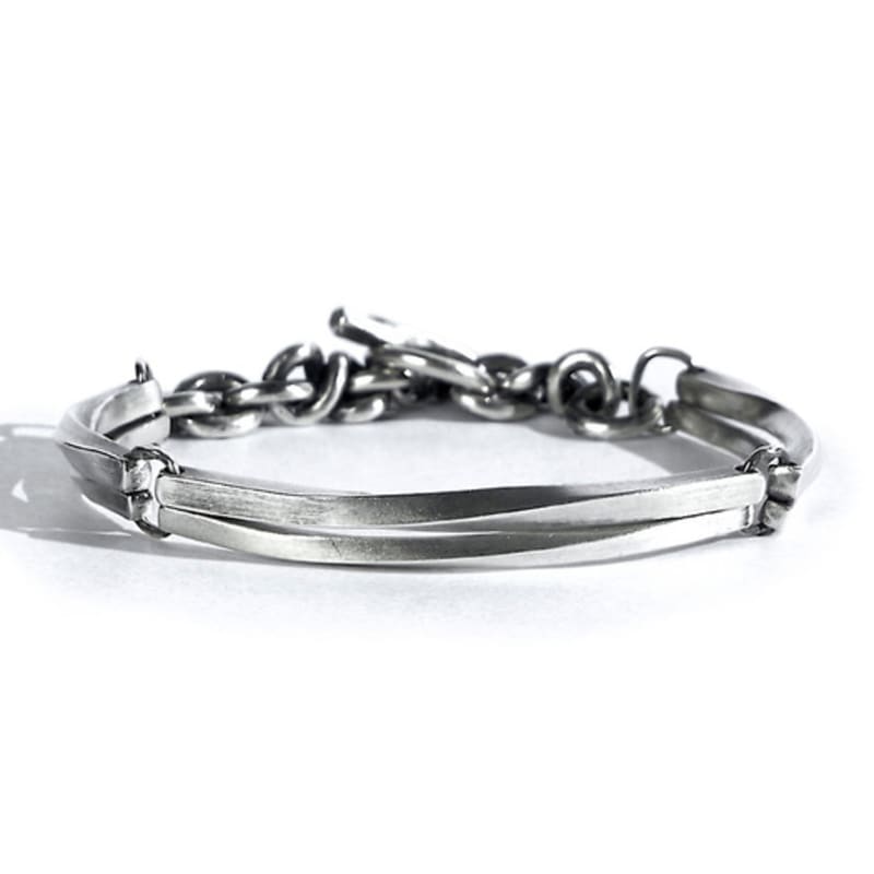 

SEWNSWEN SEWN SWEN SILVER DOUBLE THIN LINE TWISTED bracelet ORDER MADE