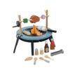 Children Kitchen Play Wooden Cooking Set Realistic Grill