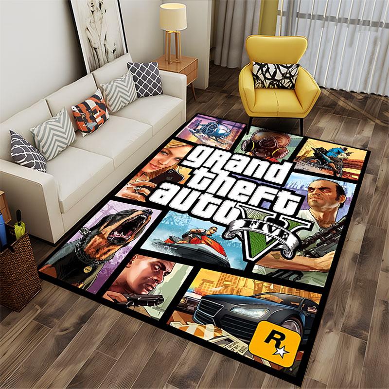 Grand Theft Auto V Game Art Suitable As a Non-slip Mat for the Living Room or Bedroom Sofa