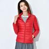 Women Coat Autumn Winter White Duck Down Jacket Solid Colors Warm Slim Zipper Fashion Light Down Coat