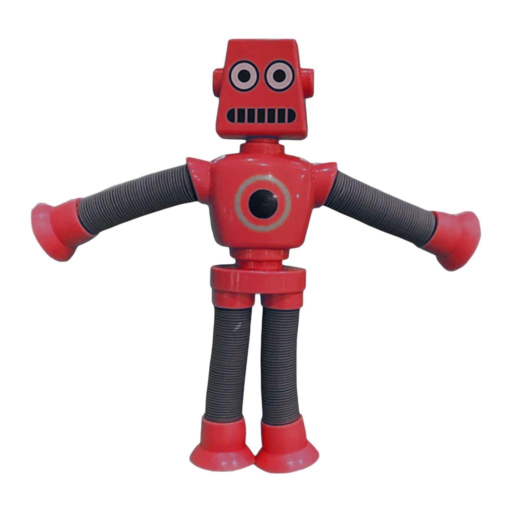 Suction Cup Telescopic Tube Robot Shape Stretch Tube Giraffe Toy Parent-Child Interactive Toy Anti-stress Squeeze Toy Home Decor