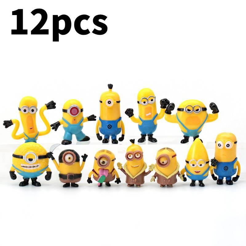 Adorable Minion Figures Set 12 Pieces Perfect For Collectors And Kids Gifts