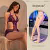 Temptation Lace Bodysuit: Open Crotch Small-Bust Lingerie for Passionate Homewear