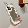 Korea 3d Cute Rabbit Ear Makeup Mirror Silicone Case For Iphone 14 13 11 12 Pro Max Xs Xr X 7 8 14 Plus Cartoon Shockproof Cover