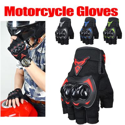 Pair Motorbike Racing Glove Motorcycle Short Finger Gloves Summer Motocross Motorbike Breath Mesh Touch Screen Racing Glove