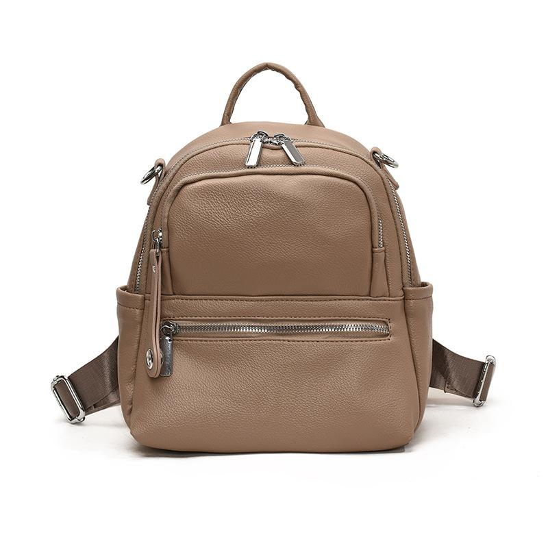 Backpack Women Candy Color Three-purpose Bag Multifunctional Multi-component Casual Cute Versatile Solid Color High-end