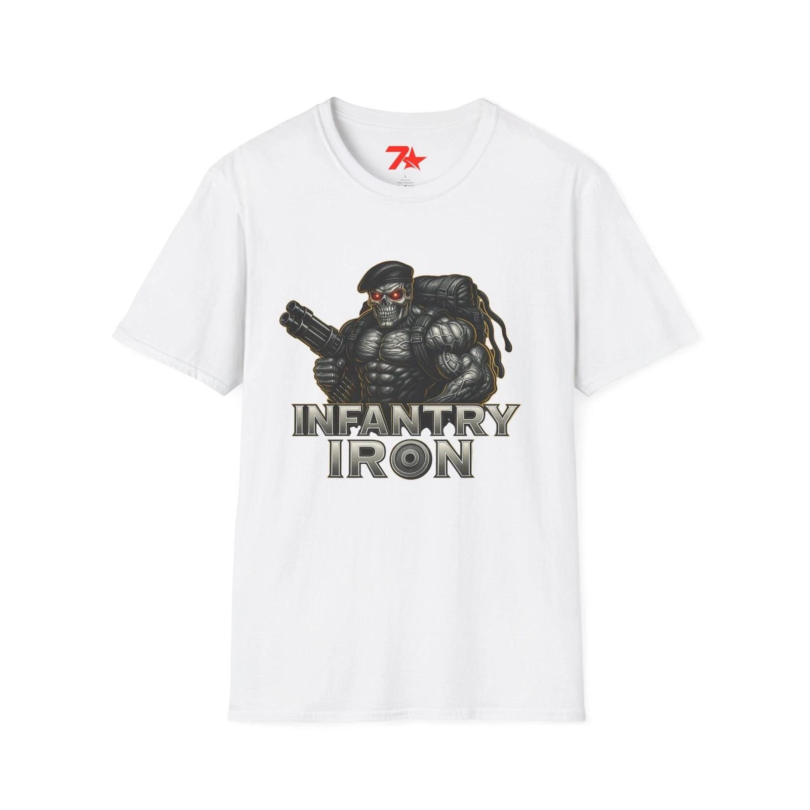 

Infantry Iron Military Red Eyes Unisex T shirt, Army Tee, WorkouT shirt, 3XL