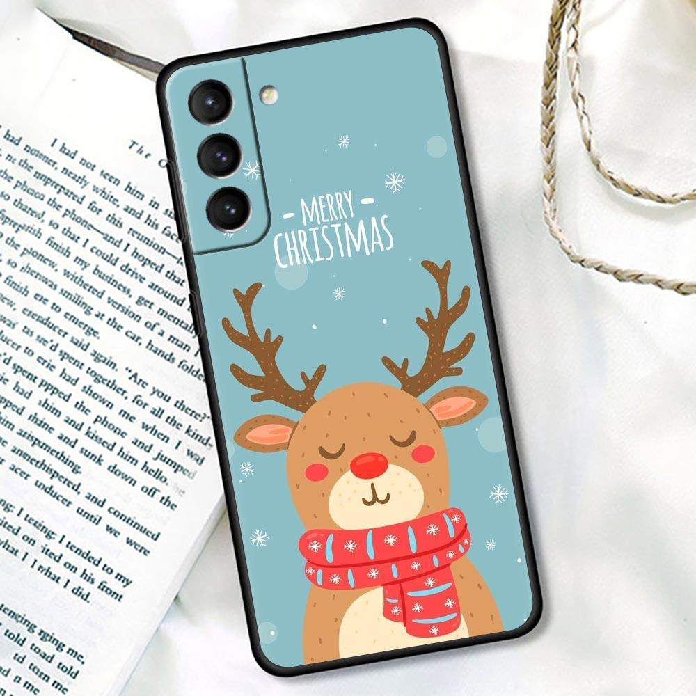 S24Ultra For Samsung Galaxy S21 S20 FE S22 Ultra 10 S23 S24 Plus Phone Case Funda Cover Merry Christmas Gift Santa Claus Snowman