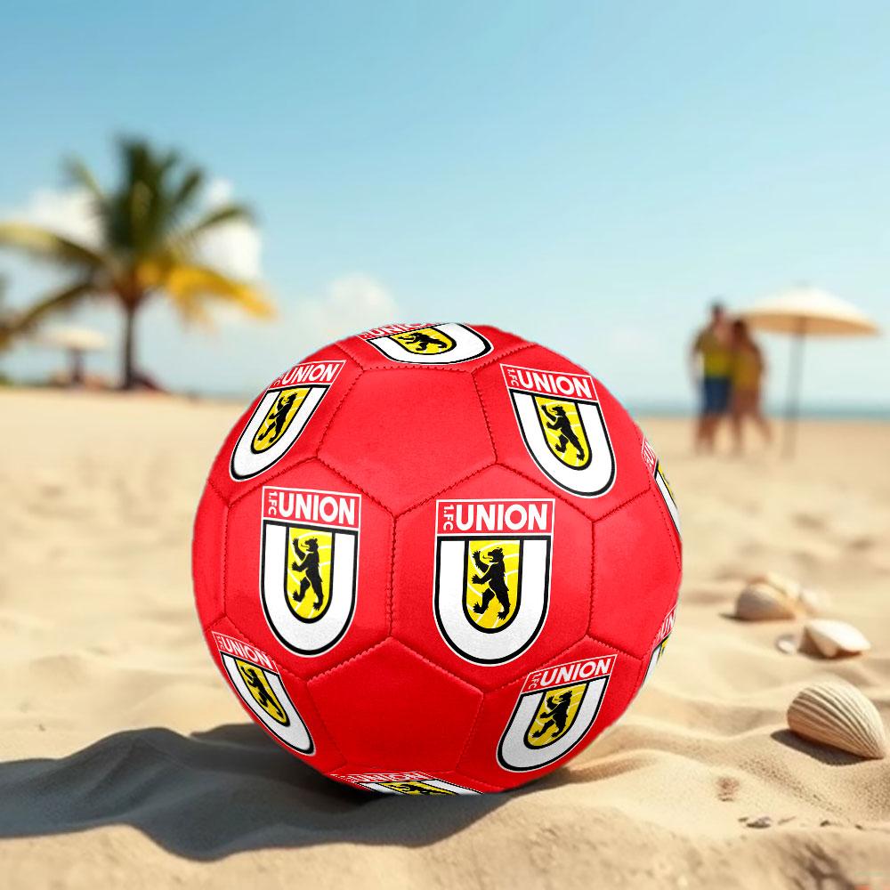 FC Union Berlin Size 5 Soccer Ball, Machine-Stitched PVC, Durable & High Bounce, All Ages Fit, fan merchandise, matches & outdoor use.