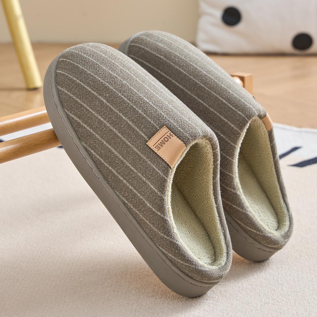 Winter Women Home Slippers Plush Warm Thick Bottom Slides Breathable Comfortable Non-slip Slippers Indoor Outdoor Men Casual Slippers