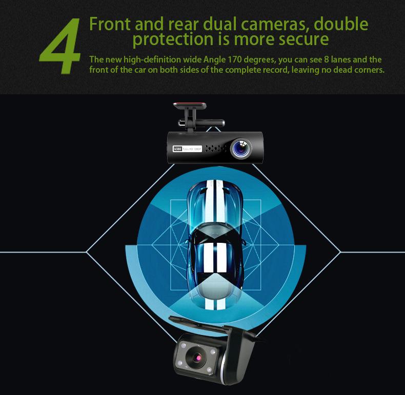 WiFi 1080P HD Dash Cam with Night Vision & Mobile Phone Connectivity