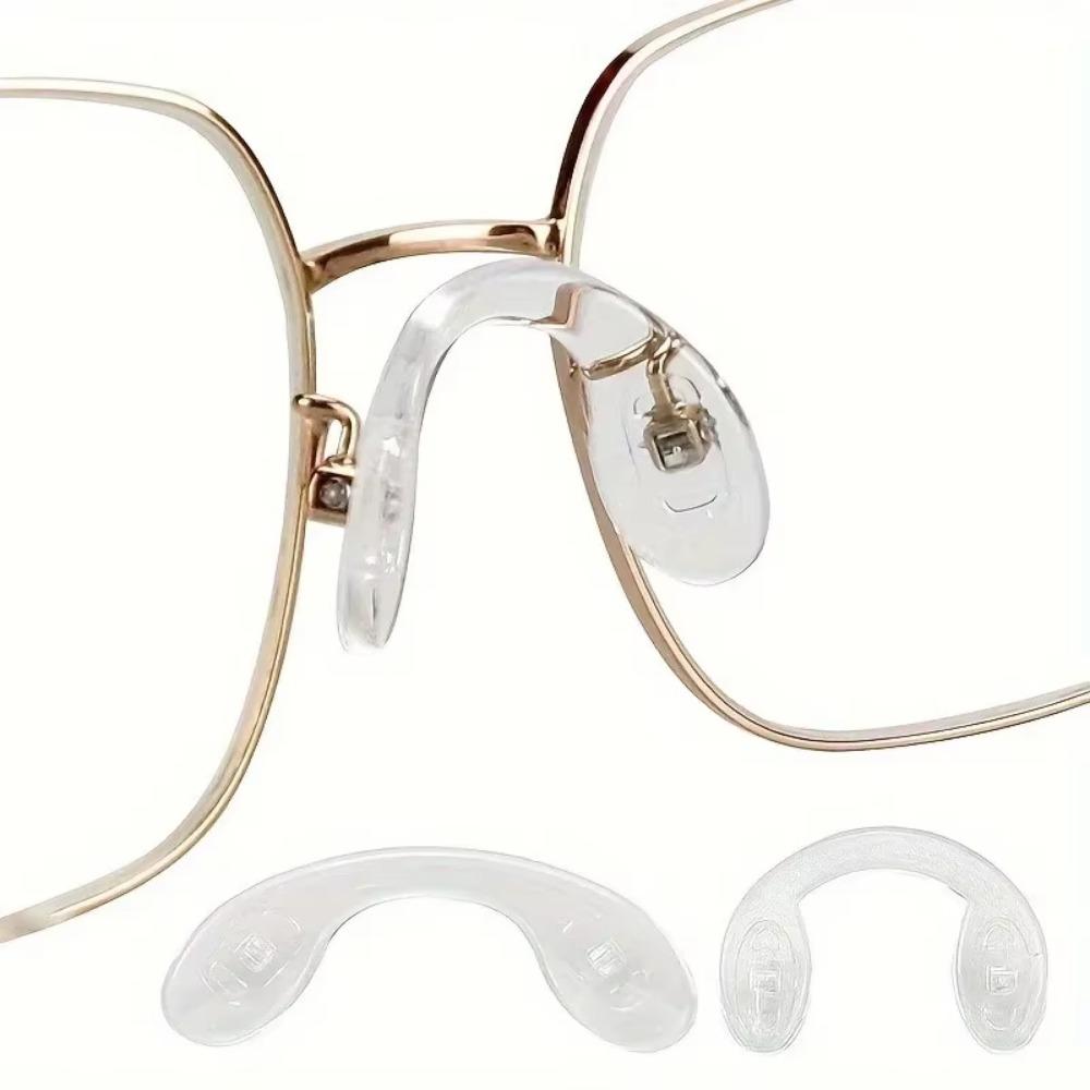 10pcs Comfortable U-Shaped Silicone Nose Pads-Repair Kits for Glasses,Non-Slip,Soft,and Breathable Accessories for Eyeglasses