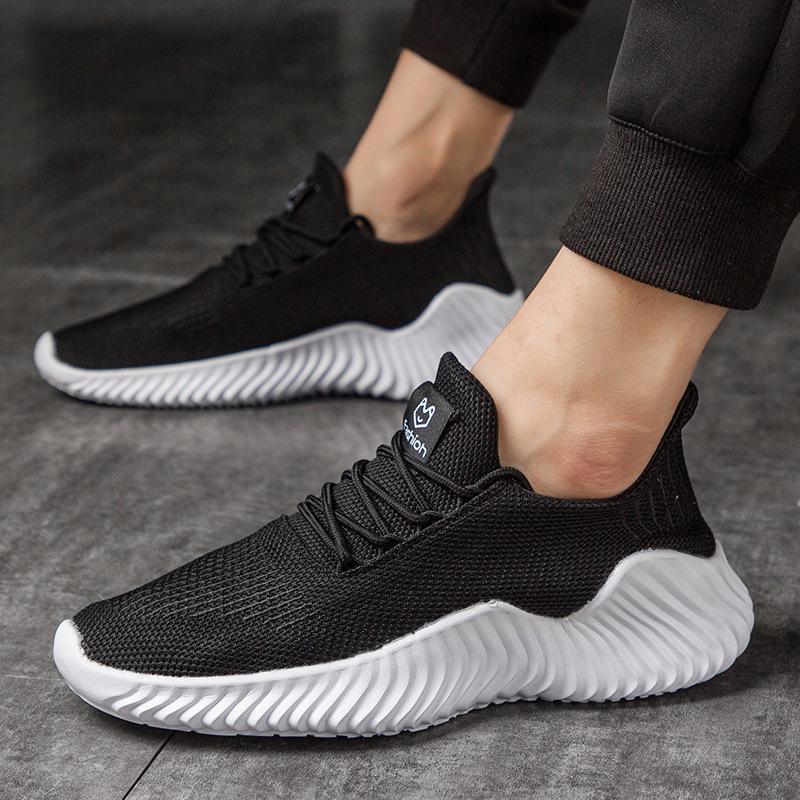 Summer Fly-Woven Sports Shoes Men'S Large Size 47 Casual Men'S Shoes Lightweight And Breathable Running Shoes