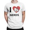 Men's I LOVE NERDS T-Shirts  Cotton Tees Summer Vintage Short Sleeve T Shirt O Neck Popular Pattern Tee Shirt New Arrival