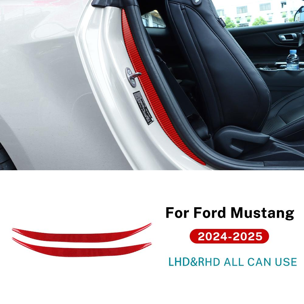 

Real Soft Carbon Fiber Sticker For Ford Mustang GT 2025 2025 LHD RHD Car Door Inner Frame Decor Interior Trim Accessories