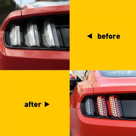 Auto-Rücklicht-Abdeckung, schwarzer Waben-Aufkleber, Rücklicht-Aufkleber, Zubehör