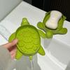 1/2Pcs Tortoise Soap Dish PP Material Soap Holder Shower Bathroom Kitchen Anti-Slip Soap Tray Home Decor
