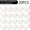 20 Valentine's Day Heart-Shaped Acrylic Ball Transparent Love DIY Decorative Pendant & Candy Box for Weddings Birthdays Gift Box