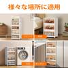 Home Bliss Storage Box with Lid, Stackable, Foldable, Front-Opening Magnetic Door with Casters, Multifunctional, Easy Assembly, Transparent, Stylish,