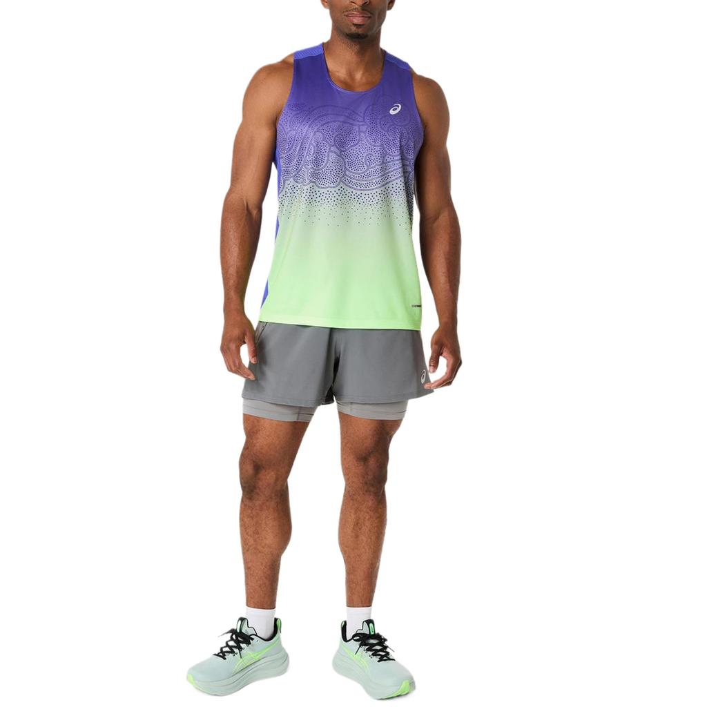 Asics Chaleco de Running Transpirable Cómodo Sin Mangas para Hombre tops 2011D522-401