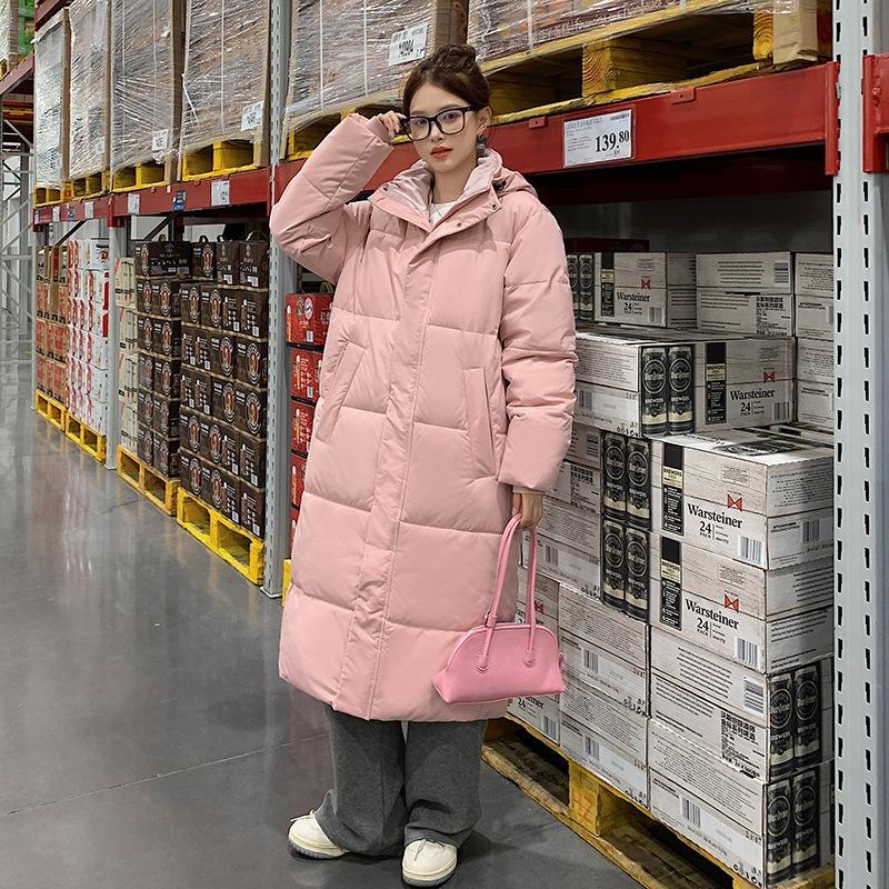 Padded Clothes Women's Medium and Long Styles Over the Knee Winter New Thickened Padded Jackets Student Padded Jackets