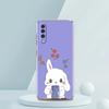 Cute Colorful Rabbit Case For Samsung A16 A14 A12 A22 A32 5G A34 A42 A52 A54 A50 A70 A30 A40 A20E A10S A20S A02S A04S A06 Cover