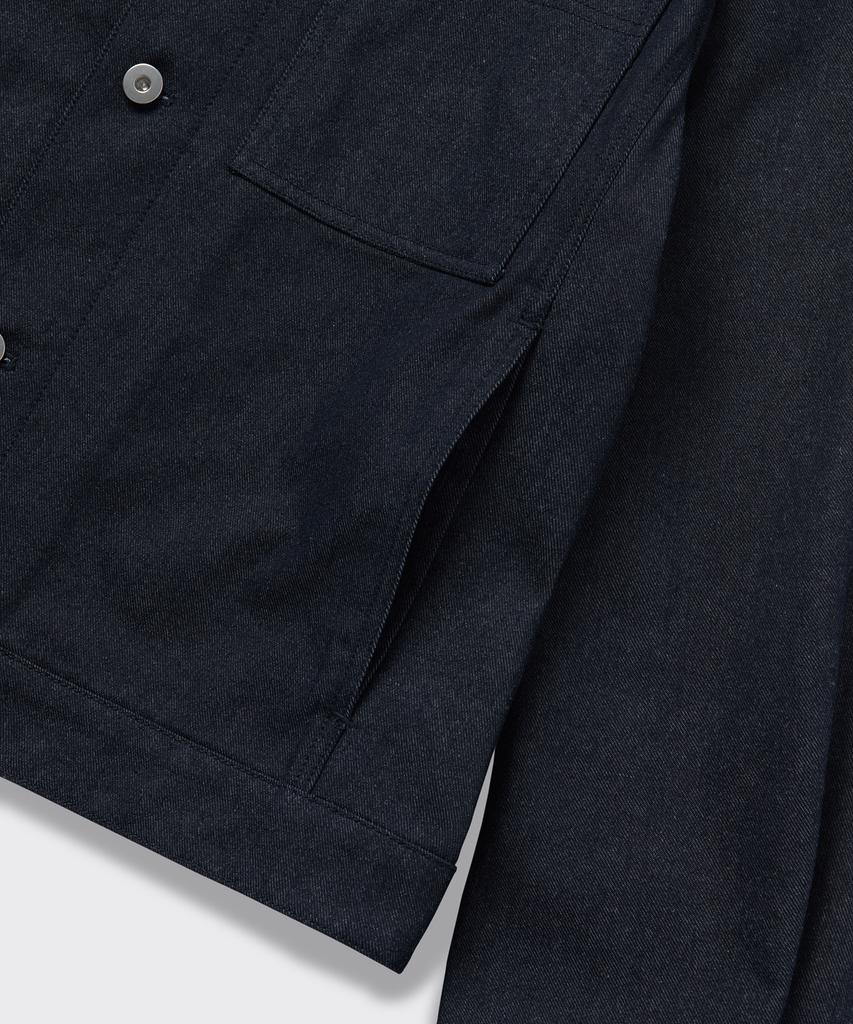 Musinsa Standard Denim-Like Relaxed Minimal Jacket [Deep Indigo]