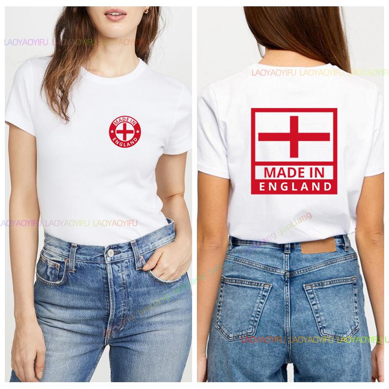 2024 Summer New Funny Shirt England Flag Badge Unisex Patriotism Graphic T Shirts Womens Tshirts Men Tshirt Short Sleeve Tee