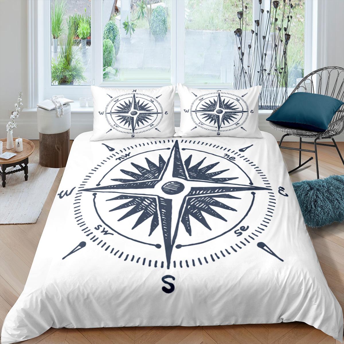 

Домашний текстиль Роскошный 3D-принт якоря Пододеяльник Комплект 2/3 шт Наволочка Постельное белье Полный размер Queen King Size EU single(135x200cm)