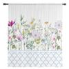 Cortinas Transparentes Blancas Puras Florales de Flores Silvestres de la Temporada de Primavera de Marruecos Azul para Sala de Estar Ornamentación Panel de Ventana Cortina Cocina Tul Transparente