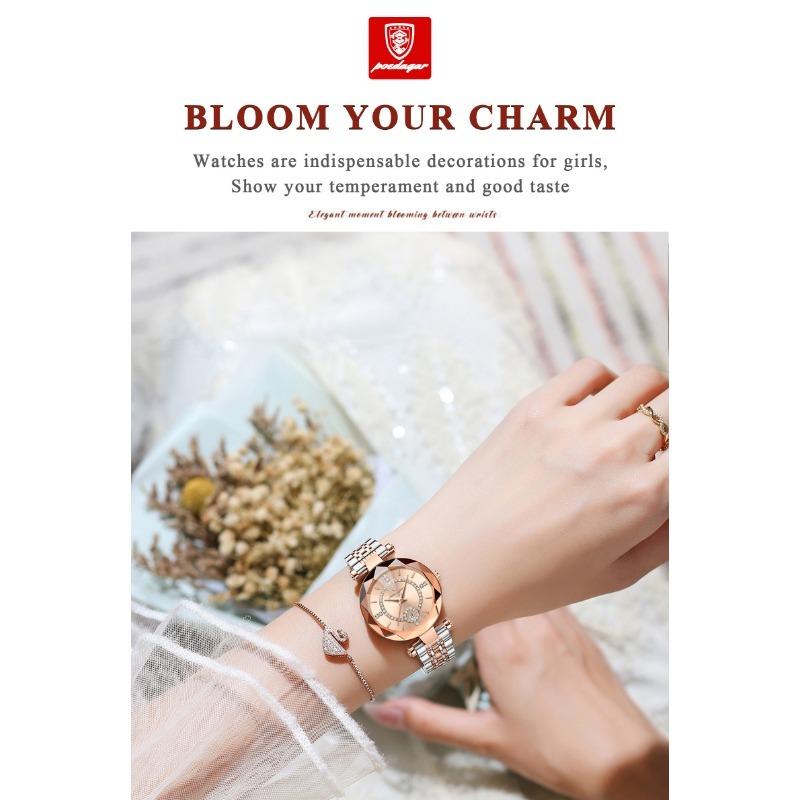POEDAGAR Luxury Brand Women's Watches Waterproof Stainless Steel Date Ladies Wristwatch Fashion Elegant Quartz Watch Reloj