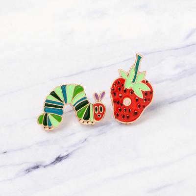 Yousheng Brooch Pin Cartoon Enamel Colorful Decorative Geometric Strawberry Animal Collar Lapel Badges Men Women Jewelry Clothing Matching Gifts Party