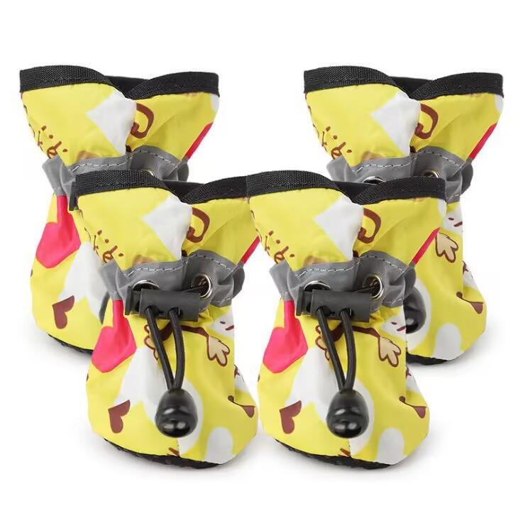 Teddy Dog & Puppy Non-slip Rain Boots - Cute Pet Shoes for Walking
