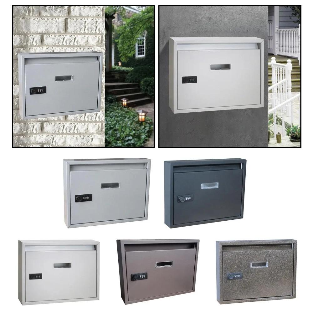 Metal Mailbox Letter Box Wall Mounted Mail Box Universal Postbox  for School Outdoor Street House