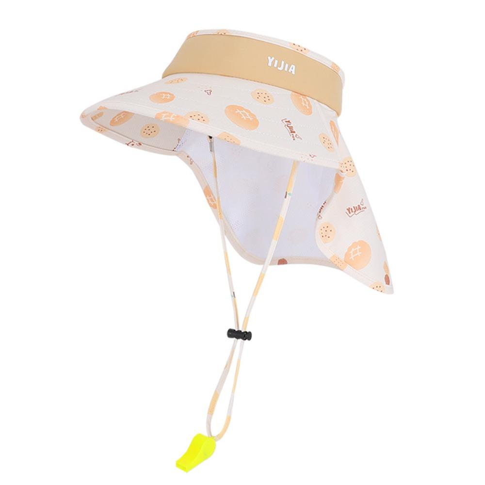 Ice Silk Empty Top Cap Big Brim Children Beach Cap Fashion Summer Sunshade Hat Boys and Girls