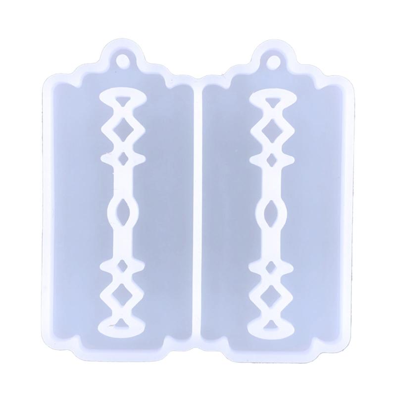 Diy Crystal Irregular Blade-shaped Mold Ear Pendant Drop Glue Mold Keychain Pendant Silicone Mold for Jewelry Making