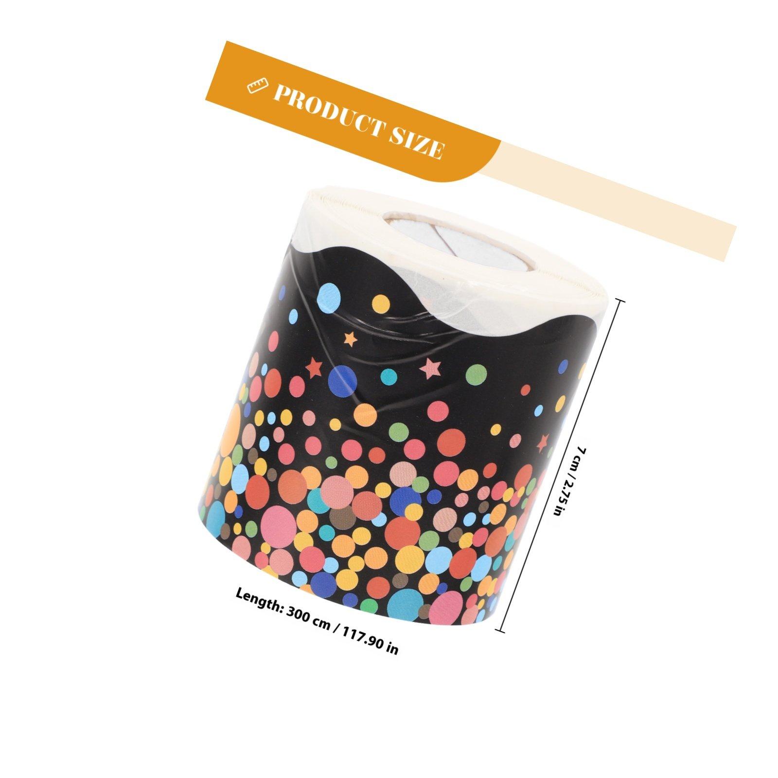 

Bulletin Board Border Stickers Decorative Wall Decals Classroom Office Use Tree Leaf Patterns Waterproof Trim чорний