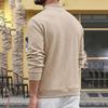 Men's Knit Long Sleeve Athletic Sweatshirt with Stand Collar and Structured Patch Pocket