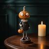 Collectible Resin Art Crafts Halloween Pumpkin/Skeleton Figurine, Desktop Ornament, Retro Cartoon Thanksgiving Home Decorations Humanoid Statue