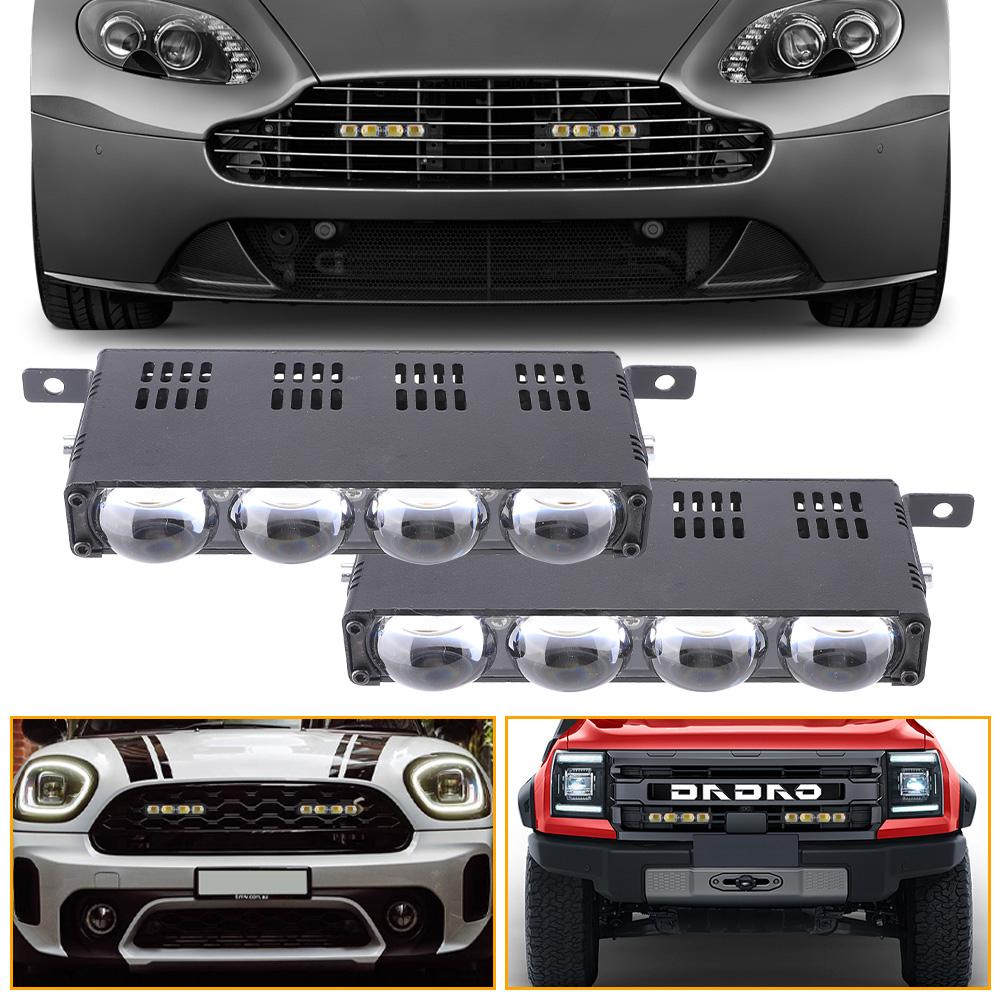 Car Grill Led Work Light Bar Addtional Led Bar White Yellow Spotlights Grille Lights 12-24V for Motorcycle Offroad 4X4 Truck