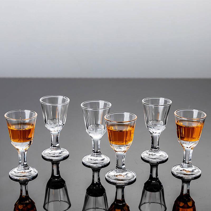 6pcs Glass White Spirit Cups Small Spirits Cups One-sipped Cup Small Wine Cups Bullet Cup Wine Glasses Shot Glass Cups Best Gift