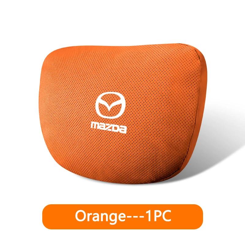 2025 Hot 1Pcs Car Seat Headrest Auto Emblems Neck Pillow For Mazda 2 3 6 5 Atenza CX3 CX5 MX5 CX7 Axela CX30 CX90 CX60 CX50 Acce