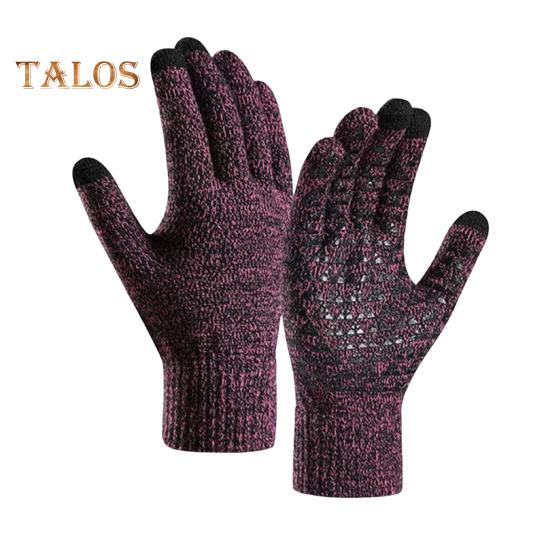 

Зимние перчатки для мужчин и женщин, нескользящие термоперчатки для сенсорных экранов, перчатки с бархатной подкладкой для холодной погоды, пешего туризма, катания на лыжах, велоспорта чёрный/красный