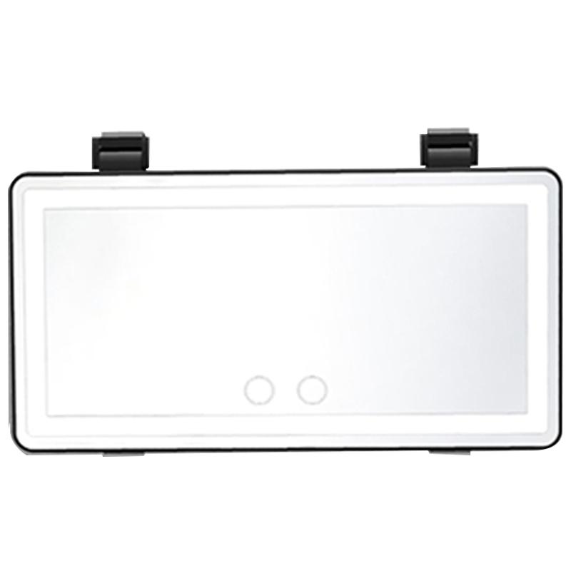 USB Interface Rechargeable Car Visor Mirror Personalized LED Car Vanity Mirror for Makeup Cosmetic Mirror with Light
