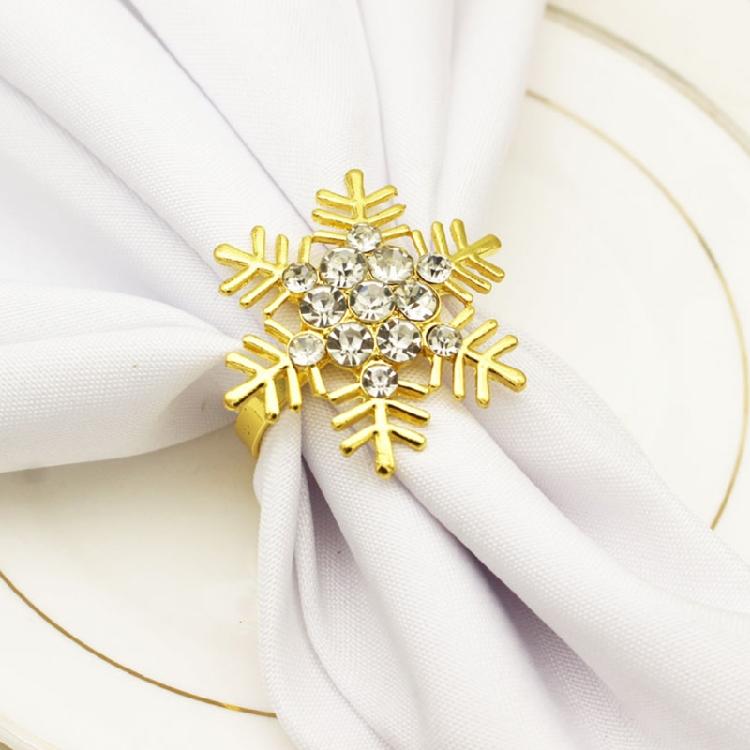 Kitchen Restaurant Table Decoration Snowflake Napkin Buckle Napkin Rings