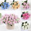 Artificial Rose Flower Bouquet With Silk Material For Home Wedding Decoration