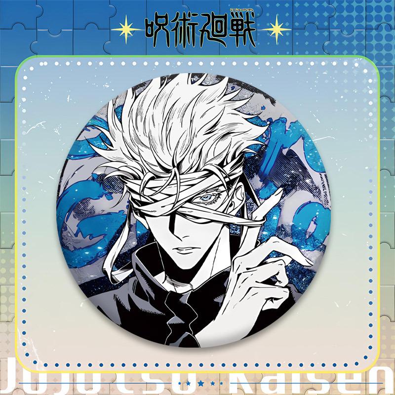 Nieuwe Anime Jujutsu Kaisen Gojo Satoru 58mm Speld Pin Accessoire 2D Fan Merchandise Lanyard Bedeltje Sleutelhanger Cosplay Verzameling Cadeau 58mm