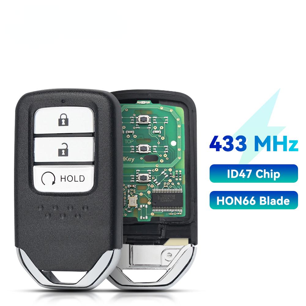 KEYYOU KR5V2X For Honda Accord Piot CR-V Civic HRV 2016 2017 2018 2019 2020 433MHz ID47 Chip 2/3/4/5/6/7BNT Smart Car Remote Key